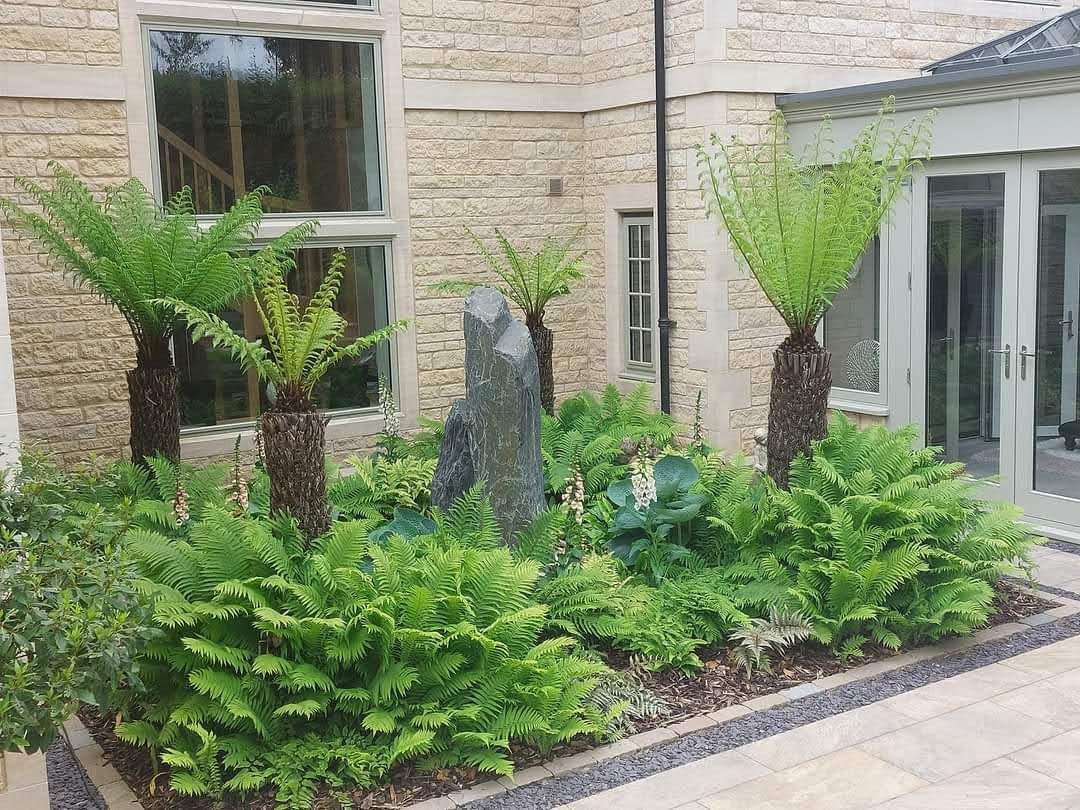 Garden border planting in Sutterton, Lincolnshire