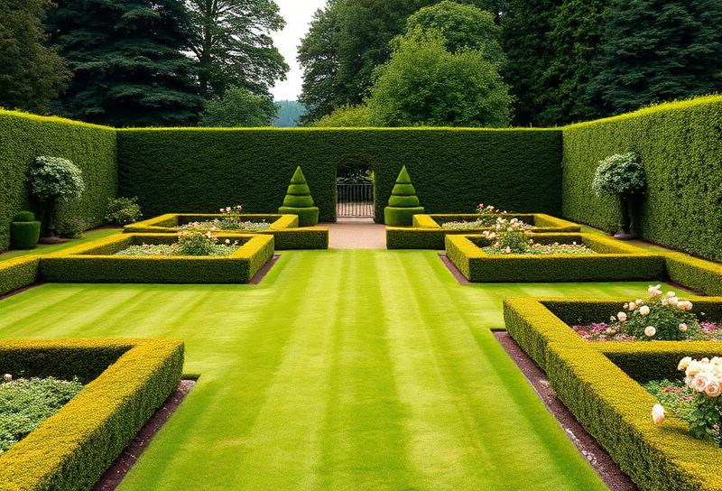 Garden layout with paving and planting near Sutterton, Lincolnshire
